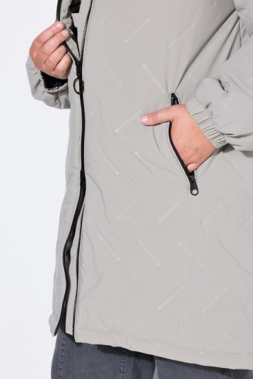 Ulla Popken 849552 Steppelt kabát Szürke - Kabátok - Női plus size kabátok