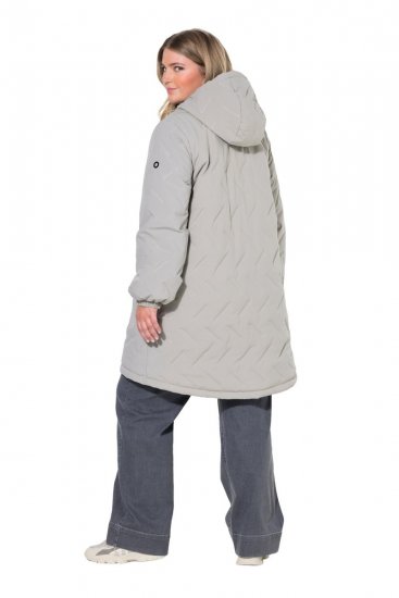 Ulla Popken 849552 Steppelt kabát Szürke - Kabátok - Női plus size kabátok