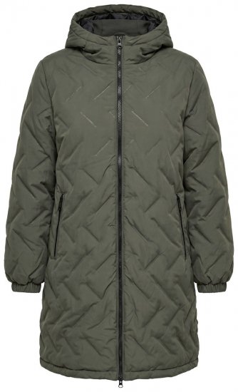 Ulla Popken 849552 Steppelt kabát Olívazöld - Kabátok - Női plus size kabátok