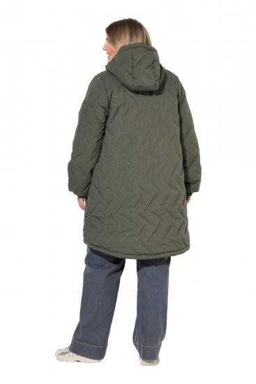 Ulla Popken 849552 Steppelt kabát Olívazöld - Kabátok - Női plus size kabátok