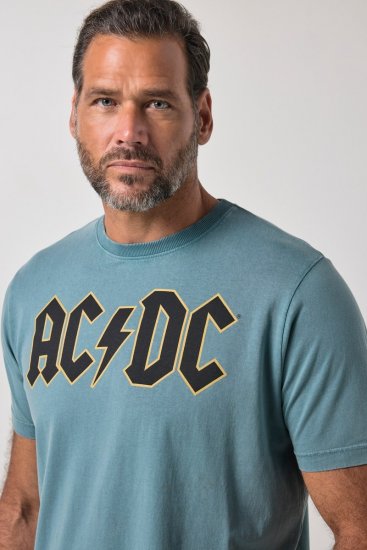 JP1880 849790 AC/DC Classic Logo Póló Türkizkék - Zenekaros pólók - Zenekaros pólók nagy méretben