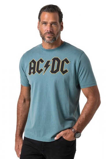 JP1880 849790 AC/DC Classic Logo Póló Türkizkék - Zenekaros pólók - Zenekaros pólók nagy méretben
