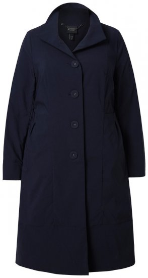 Ulla Popken 849803 Magas gallérú sztreccs kabát Sötétkék - Kabátok - Női plus size kabátok