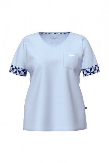 Ulla Popken 849850 Kockás pizsama Világoskék - Pizsama/Loungewear - 