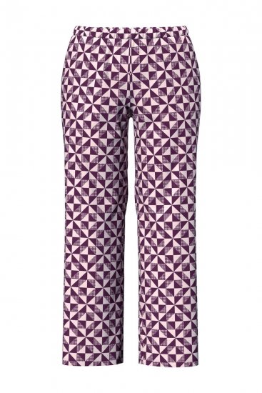 Ulla Popken 849850 Kockás pizsama Bogyópiros - Pizsama/Loungewear - 