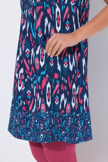 Ulla Popken 849887 Ujjatlan jersey ruha Sötétkék - Jersey ruhák - 
