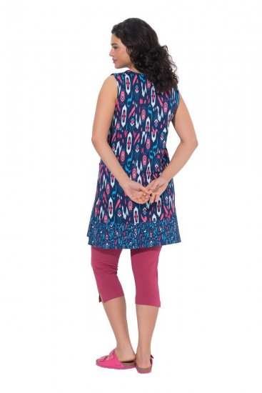 Ulla Popken 849887 Ujjatlan jersey ruha Sötétkék - Jersey ruhák - 