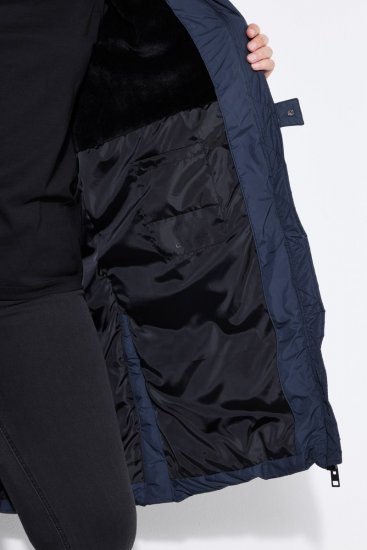 Ulla Popken 850041 Steppelt kabát Sötétkék - Kabátok - Női plus size kabátok