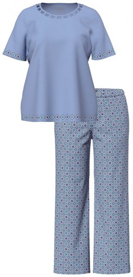 Ulla Popken 850045 Rövid ujjú pizsama Világoskék - Pizsama/Loungewear - 