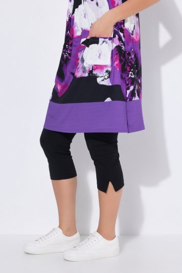 Ulla Popken 850175 Ujjatlan jersey ruha zsebekkel Lila - Jersey ruhák - 