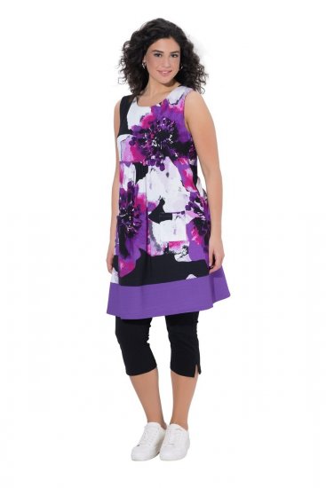 Ulla Popken 850175 Ujjatlan jersey ruha zsebekkel Lila - Jersey ruhák - 