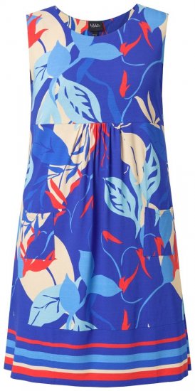 Ulla Popken 850367 Mintás jersey ruha Sötétkék - Jersey ruhák - 