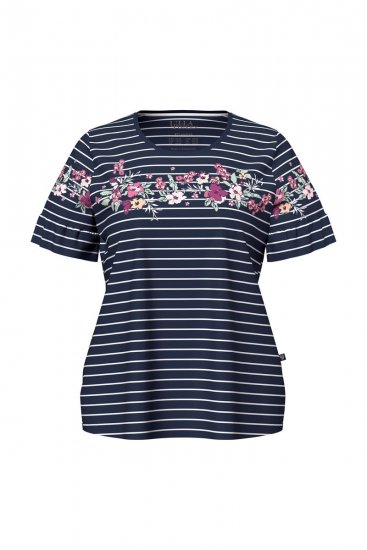 Ulla Popken 850403 Virágos pizsama Sötétkék - Pizsama/Loungewear - 