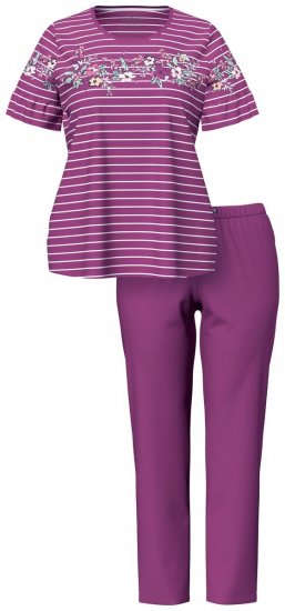 Ulla Popken 850403 Virágos pizsama Lila - Pizsama/Loungewear - 