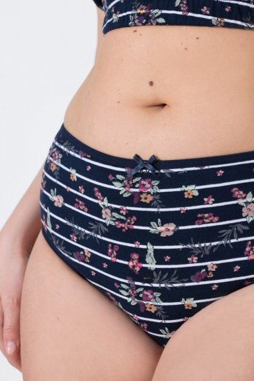 Ulla Popken 850538 Virágos alsók biopamutból 2 db Sötétkék - Alsók - 