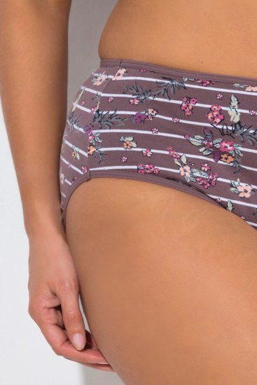 Ulla Popken 850538 Virágos alsók biopamutból 2 db Barna - Alsók - 