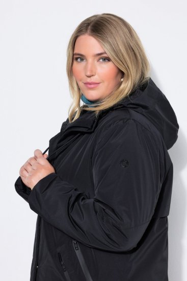 Ulla Popken 850774 Funkcionális kabát Fekete - Kabátok - Női plus size kabátok
