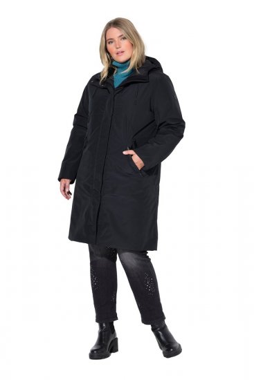 Ulla Popken 850774 Funkcionális kabát Fekete - Kabátok - Női plus size kabátok