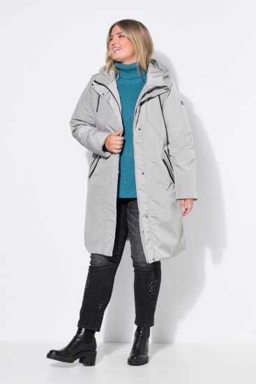 Ulla Popken 850774 Funkcionális kabát Szürke - Kabátok - Női plus size kabátok