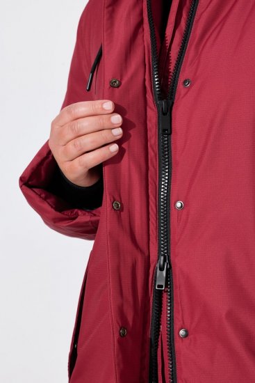 Ulla Popken 850794 Funkcionális kabát Piros - Kabátok - Női plus size kabátok