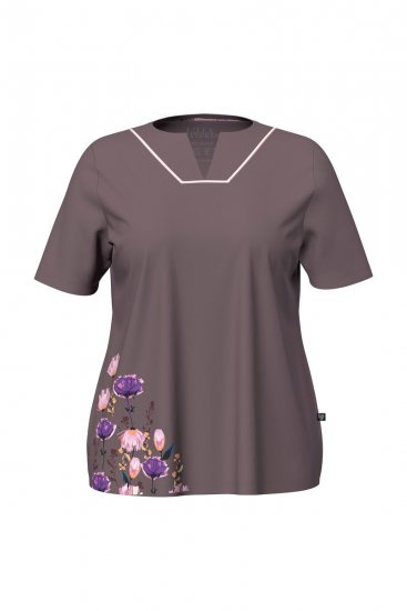 Ulla Popken 850903 Virágos pizsama 2 db Barna - Pizsama/Loungewear - 