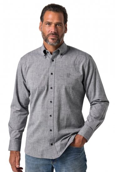 JP1880 850931 Hosszú ujjú chambray ing Fekete TALL - TALL ingek - TALL ingek magas férfiaknak