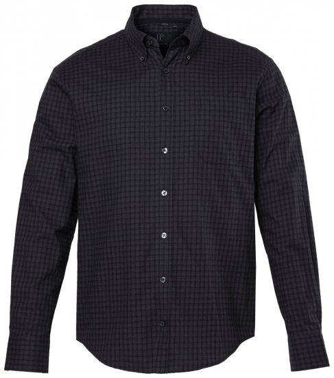 JP1880 850950 Kockás hosszú ujjú flanelling Fekete TALL - TALL ingek - TALL ingek magas férfiaknak