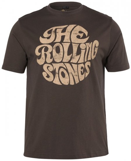 JP1880 851001 Rolling Stones Retro Logo Póló Mogyoróbarna TALL - TALL pólók - TALL Pólók