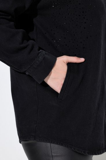 Ulla Popken 851036 Farmerdzseki Antracit - Dzsekik - Nagy méretű női dzsekik