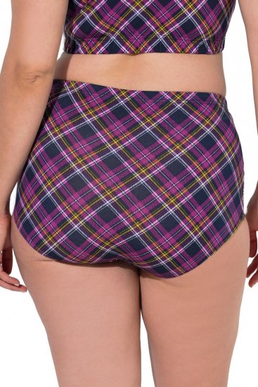 Ulla Popken 851071 Kockás alsók biopamutból 2 db Lila - Alsók - 
