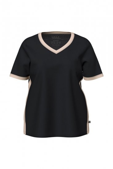 Ulla Popken 851245 Csíkos pizsama Fekete - Pizsama/Loungewear - 
