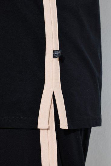 Ulla Popken 851245 Csíkos pizsama Fekete - Pizsama/Loungewear - 