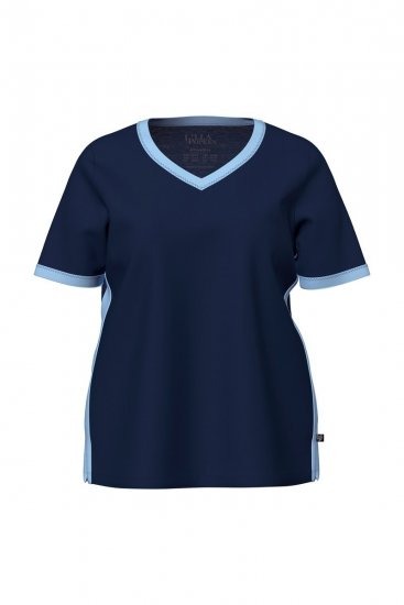 Ulla Popken 851245 Csíkos pizsama Sötétkék - Pizsama/Loungewear - 