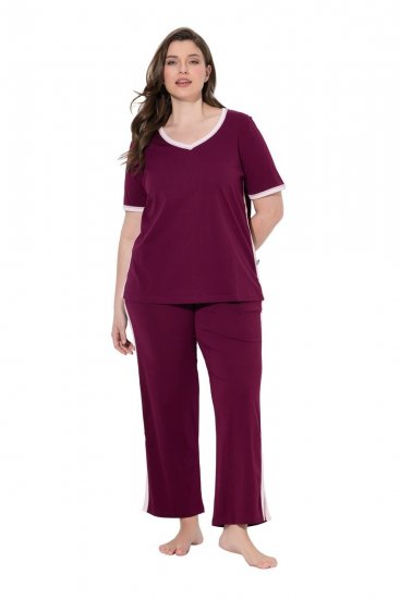 Ulla Popken 851245 Pizsama Bogyópiros - Pizsama/Loungewear - 
