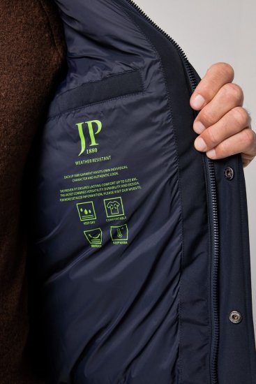 JP1880 851320 Dzseki kapucnival és meleg béléssel Sötétkék - Kabátok - Nagyméretű Kabátok - 2XL-8XL