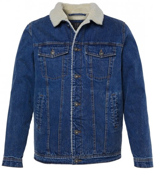 JP1880 851363 Farmerdzseki teddy béléssel Denimkék TALL - TALL kabátok - TALL dzsekik magas férfiaknak