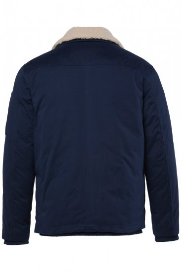 Men+ 369 Dzseki bellyfit teddy gallérral Sötétkék - Kabátok - Nagyméretű Kabátok - 2XL-8XL