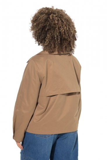 Ulla Popken 851435 Ballonkabát Barna - Kabátok - Női plus size kabátok