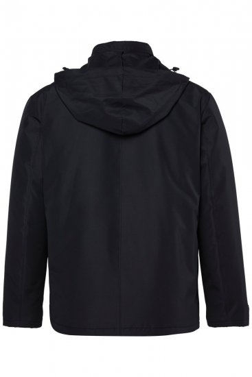 Men+ 552 Dzseki kapucnival és könnyű béléssel Fekete - Kabátok - Nagyméretű Kabátok - 2XL-8XL