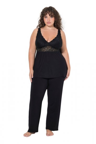 Ulla Popken 851693 Pizsama Fekete - Pizsama/Loungewear - 