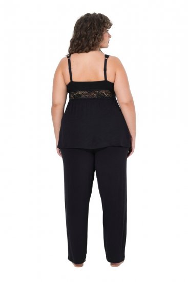 Ulla Popken 851693 Pizsama Fekete - Pizsama/Loungewear - 