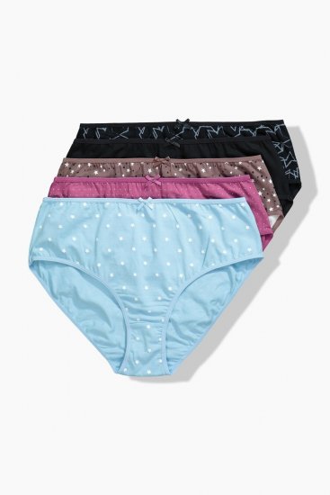 Ulla Popken 851714 Mintás alsók 5 db Fekete - Alsók - 