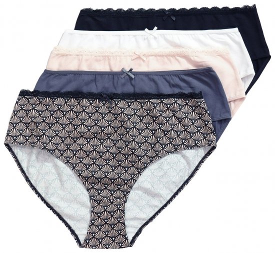 Ulla Popken 851730 Mintás alsók 5 db Bézs - Alsók - 