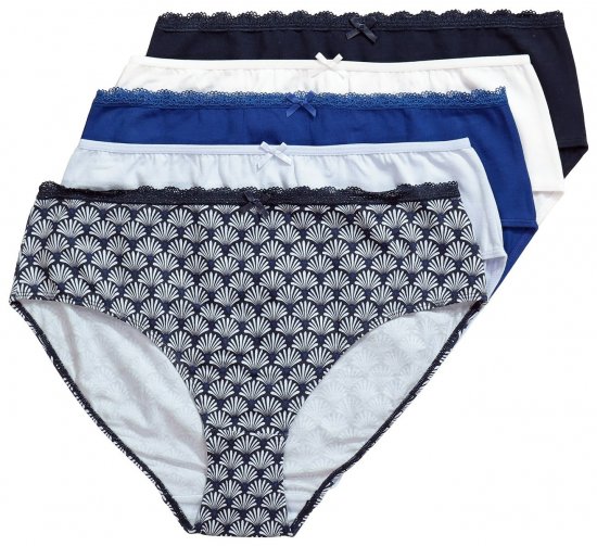 Ulla Popken 851730 Mintás alsók 5 db Világoskék - Alsók - 