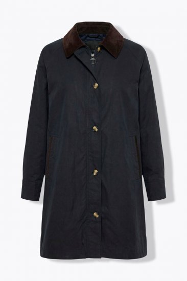 Ulla Popken 851765 Kordbársony kabát Sötétkék - Kabátok - Női plus size kabátok
