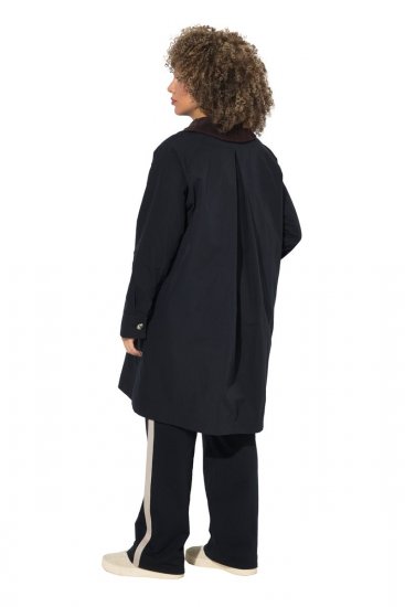 Ulla Popken 851765 Kordbársony kabát Sötétkék - Kabátok - Női plus size kabátok