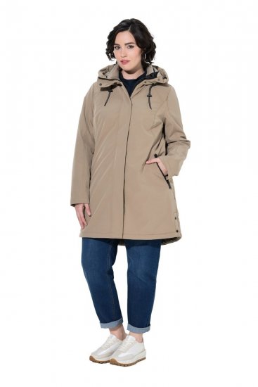 Ulla Popken 851789 Funkcionális kabát Barna - Kabátok - Női plus size kabátok