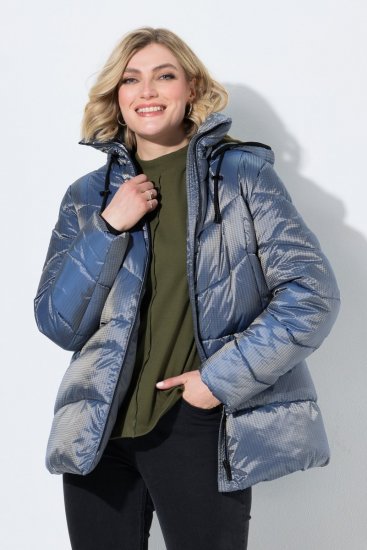 Ulla Popken 851790 Steppelt dzseki Denimkék - Dzsekik - Nagy méretű női dzsekik