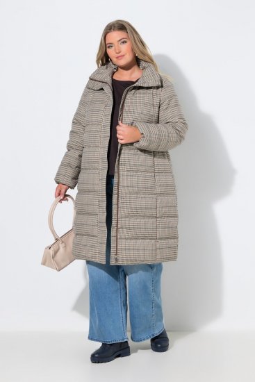 Ulla Popken 851801 Steppelt kabát Törtfehér - Kabátok - Női plus size kabátok