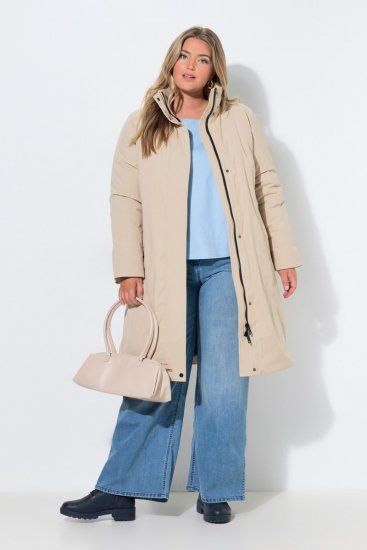 Ulla Popken 851811 Steppelt kabát Bézs - Kabátok - Női plus size kabátok